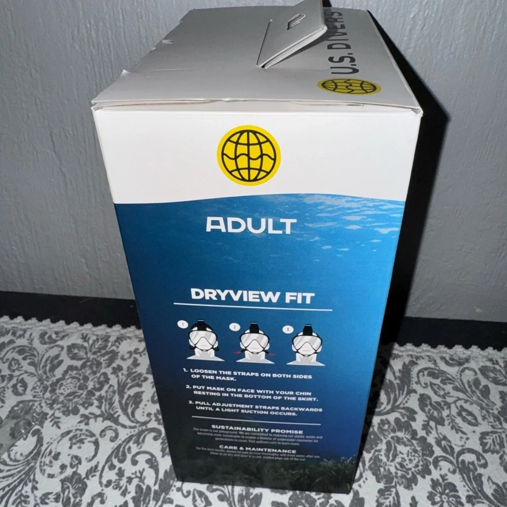 NEW In Box! US Divers DryView Adult Full Face Mask, Size L/XL